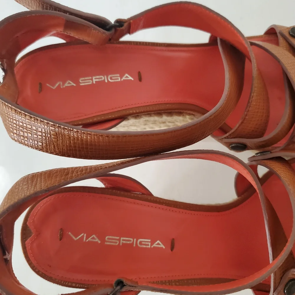 VIA SPIGA 8.5 Karla Wedge Sandals Wedge 4.75